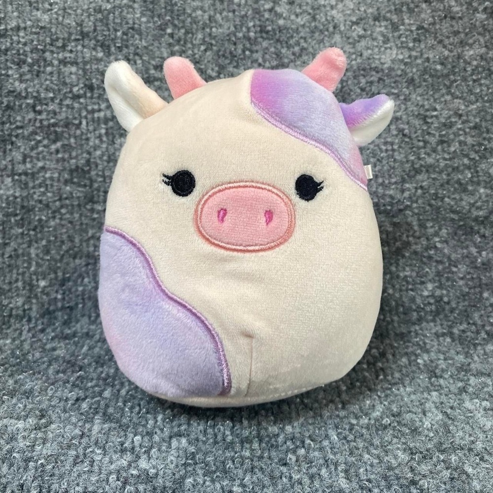 SQUISHMALLOWS KALINA COW 5" GRADIENT PURPLE WHITE PLUSH STUFFED TOY